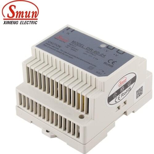 SMUN DR-60-24 60W 24VDC 2.5A Din Rail Switching Mode Power Supply For Industrial Usage