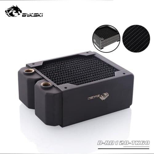 Bykski 60mm Water Cooling Radiator 120m Thick 3Floor Liquid Heat Exchanger Copper Radiator for 12cm Fans Computer Water Raidator