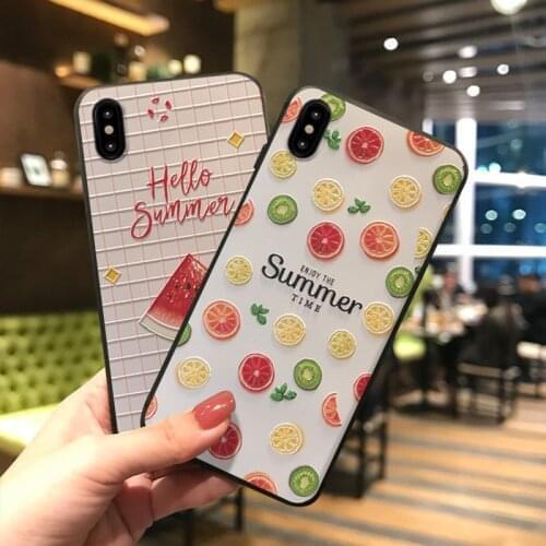 Cool Summer 3D Embossed Phone Case For Samsung S10e S8 9 10 20 21 Ultra Plus Note8 9 10 20 Ultra Soft Back Covers