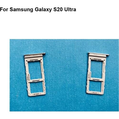 For Samsung Galaxy S20 Ultra New Tested Good Dual Sim Card Holder Tray Card Slot For Samsung Galaxy S 20 Ultra Sim Card Holder