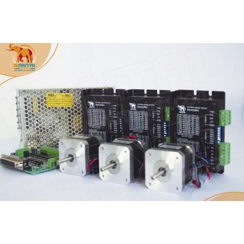 CNC router Wantai Nema 17 Stepper Motor 4000g.cm & Digital Driver 36VDC/1.7A Laser Foam 3 Axis Mill