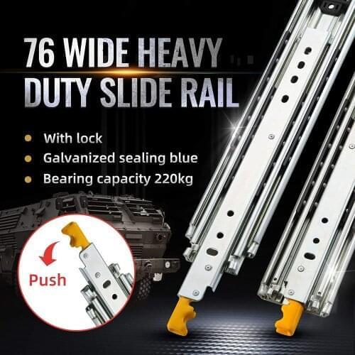 Gifsin Sliding Door Hardware Heavy Duty Drawer Slides Full Extension Bearing 500 lb Drawer Designer Slides in Furniture 1 Pair