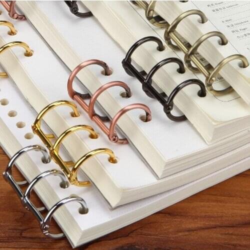 2pcs DIY Metal Spiral Binder Stainless Steel Binder File Folder Clip Loose-leaf Ring Binder Clip For Notebook Diary Book