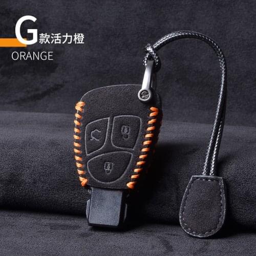 Leather car key case key cover For Mercedes Benz C E ML Class Alarm Cover Car Key Shell w203 w211 w204 car accessories for girls