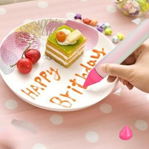 Kitchen Baking Tool Food Grade Silica Gel Chocolate Jam Writing And Mounting Pen Cake DIY Graffiti Pen Milking Butter Gun JU004
