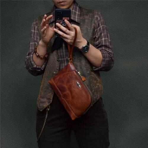 Fashion high-quality natural real leather men large-capacity clutch bag retro simpie casual ladies cowhide mobile phone wallet