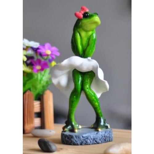 MYBLUE KAWAII ARTIFICIAL MARILYN MONROE FROGS RESIN FIGURINES DOLLS HOME SCULPTURE DECOR DECORATIONS ACCESSORIES GIFTS CRAFTS