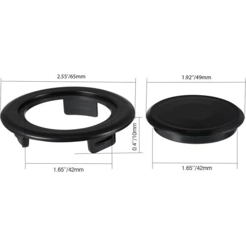 Patio Garden Table Parasol Umbrella Hole Ring Cap Set Plug 2 Inch Plastic Black For Outdoor Patio Umbrella Ring And Cap Set New