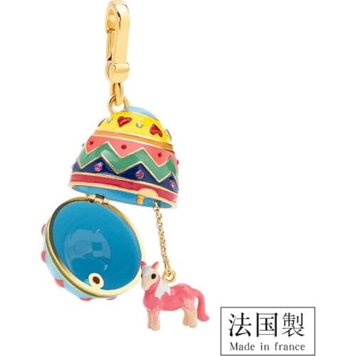 2021 New Product Personality Design Model Zodiac Animal Egg Keychain Pendant Necklace Hand-painted Enamel Necklace Sweater Chain