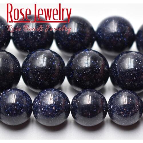 Wholesale Lots Bulk Natural Blue SandStone Round Loose Beads 15" Strand 4 6 8 10 12 MM Pick Size For Jewelry Making Bracelet DIY