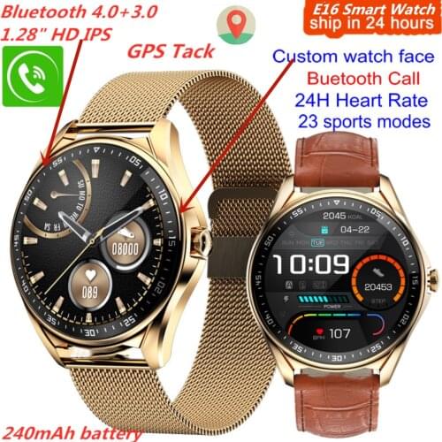 Original E16 Smart Watch Bluetooth Call IP67 Waterproof Music Play GPS Track Camera Heart Rate Monitor Sports Smartwatch PK E3