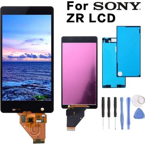Original For SONY Xperia ZR M36h C5502 C5503 Display with Touch Screen Digitizer Assembly Replacement For SONY Xperia ZR LCD