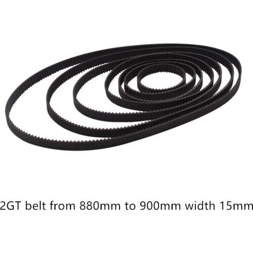 3D printer belt GT2 closed loop rubber 2GT timing 888 890 892 894 896 898 900 902 904 908 Length 888mm 900mm 908mm width 15mm