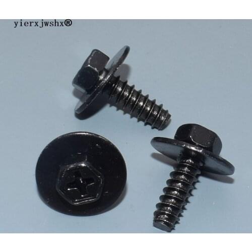 Yierxjwshx 100PCS 5MM Self Tapping Screw For Mazda Front Rear Bumpers Screw For Car Exterior Decoration Mudguards 9cf600516b