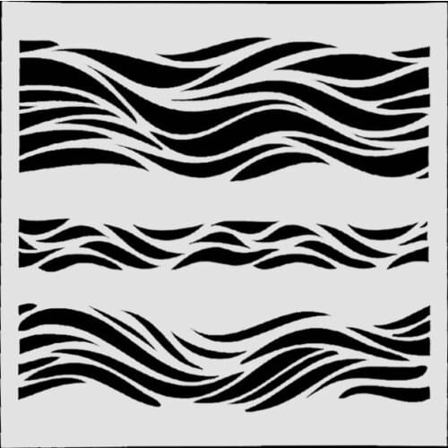13*13 DIY Craft Layering water wave Stencils For Wall Painting Scrapbooking Album Decorative Paper Cards spray painting tools
