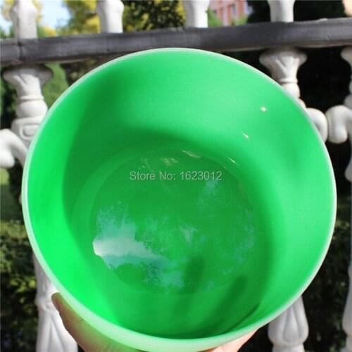 11'' and 13'' total 2pces Color high quality frosted quartz crystal singing bowls and 2pcs free suede mallrt and O-ring