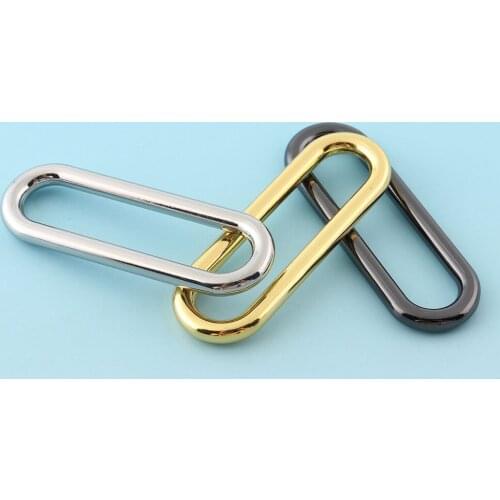 Gold Oval Buckles 50mm Metal Oval Rings Belt buckles Round Oval buckles Belt Strap Buckles Bag notions Strong Oval rings