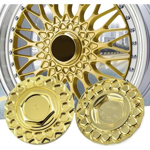 1pc Gold & Silver Wheel Center Hub Cap Cover fit For RS Rim 135S170 247L169 Center Badge Holder 60mm Sticker
