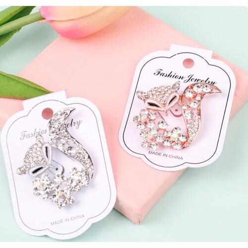 1PC Ladies Brooch Women Simple Fashion Fox Corsage Sweater Coat Accessories Brooch For Women Animal Party Wedding Brooches Pins