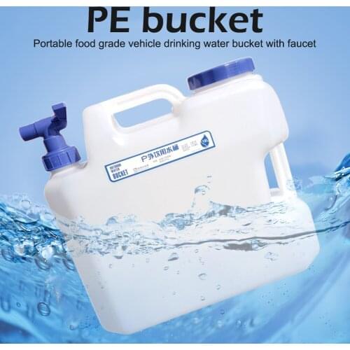 10L 15L Portable Water Container with Faucet 2 Handles for Camping Hiking Driving Outdoor Hiking Picnic Camping Water Tank