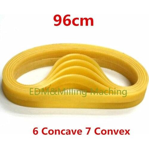 2PCS High Quality Milling Machine Wheel Balance Machine Transmission CNC PU Belt 6 Concave 7 Convex 96cm Car Repair DURABLE New