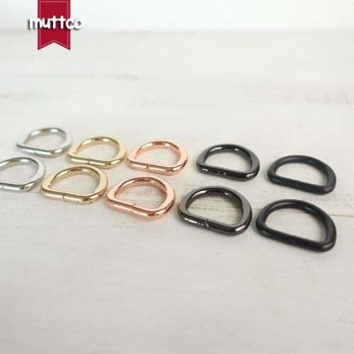 20pcs/lot DIY for Dog Collar 2.0cm D ring Connection alloy metal Buckles DIY Semi Ring Webbing Clip D Shaped Clasp 6 kinds