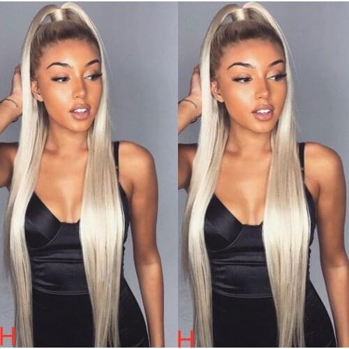 2T 613 ombre color Straight Lace Front Human Hair Wigs 180% Density Peruvian 13*6*1 Lace Front Wig Pre Plucked With Baby Hair