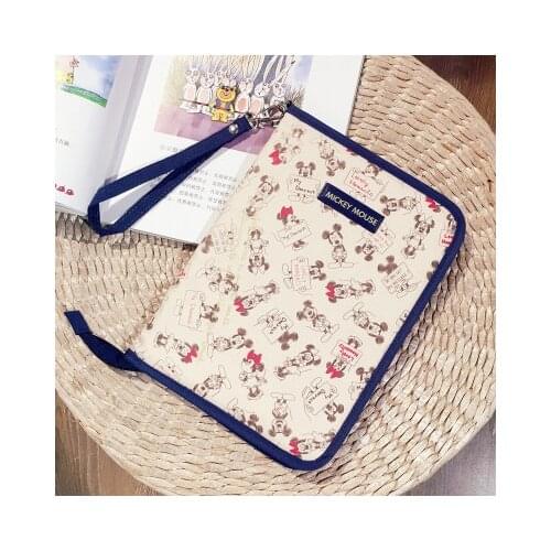 Disney Mickey Pooh Winnie Anime Figures Cartoon Product Cosplay Accessories Storage Bag passport Travel Unisex Gift