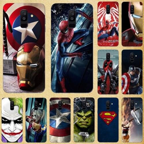 Super Hero Phone Case Cover For Samsung Galaxy A6 2018 A600 Back Cover For Samsung Galalxy A6 Plus A6+ 2018 A605 A605F Bags