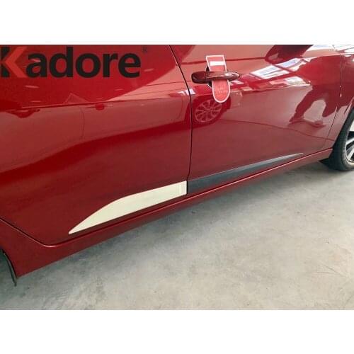 For Nissan Sentra Bluebird Sylphy 2020 2021 Carbon Fiber Side Door Body Trim Decoraion Strip Car Styling Accessories 4pcs