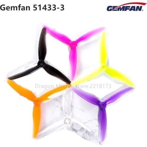Gemfan 51433 5inch 3 blade/ tri-blade Propeller Props CW CCW Compatible T-motor for FPV Racing Drone