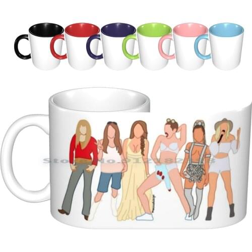 Evolution Of Miley Ceramic Mugs Coffee Cups Milk Tea Mug Miley Cyrus Miley Hannah Montana Pop Music Evolution Eras Fashion