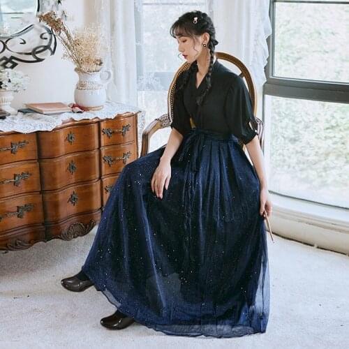 Chinese Traditinal Vintage Hanfu Costume Woman Kimono Cardigan Tang Dynasty Princess Folk Dance Clothing Fairy Cosplay Dress