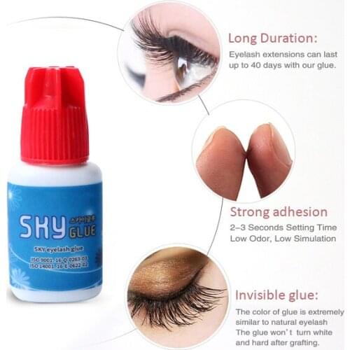 S+ Eyelash Extension Glue Fast Drying Strongest SKY False Eyelash Extension Glue 7-8 Week Lasting Time Professional Use Only