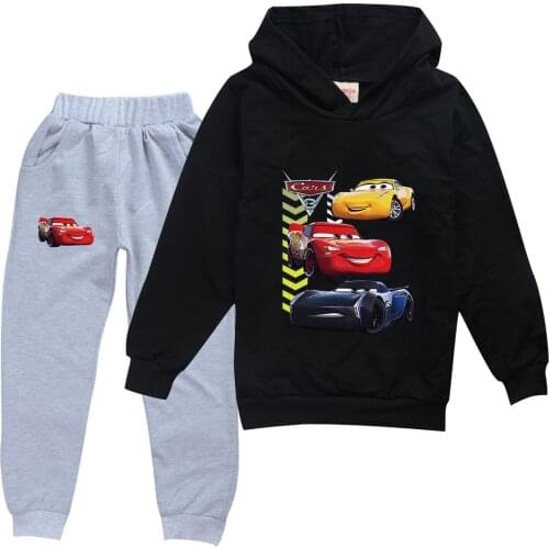 Baby Boy Clothing Suits Casual Baby Girl Clothes Sets Kids Set McQueen Cars Children Long Sleeve T-shirt Tops +Pants Outfit Set