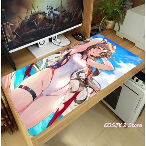 Anime Arknights Eyjafjalla Surtr Mouse Pad Thicken Laptop Gaming Mice Mat Table Keyboard Mat Anti-Slip Playmat Decorate Gifts