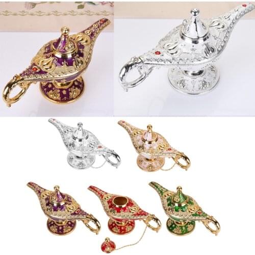 Genie Lamp Collectable Rare Classic Arabian Costume Props Lamp Pot Gift for Home Table Decoration/Party/Halloween/Birthday