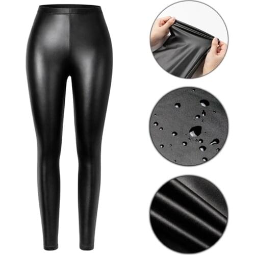 PU Faux Leather Legging Sexy Thin Black Women Leggings New Fashion Stretchy Fitness Casual Pants Warm Waterproof Skinny Push Up