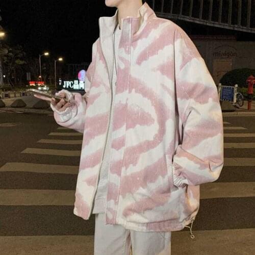 Both sides wear coat mens 2021 new spring loose Korean version of the trend bait hong Kong wind striped collar jacket top