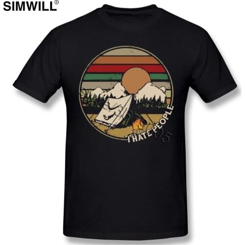 Men Love Camping I Hate People Vintage Tee Shirt Cotton Short Sleeves T Shirt Camping Hiking Tshirt O-neck Camper Fans T-shirt