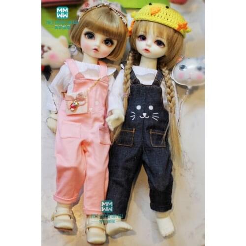 Doll clothes fits 27cm-30cm 1/6 BJD doll fashion shirt +Casual trousers Pink denim blue