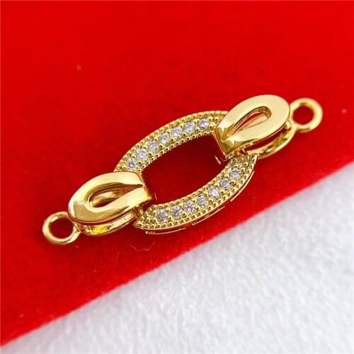 Wholesale DIY Natural Stones Beads Jewelry Making Accessories Silver/Gold/Rose Gold Metal Connector Clasps Findings