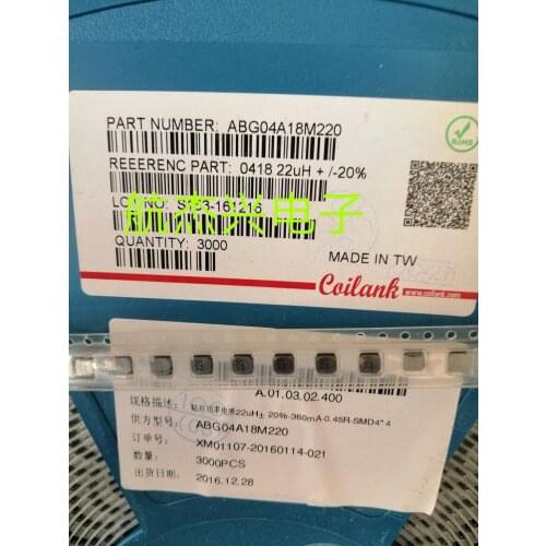 Original New 100% ABG04A18M151 SMD winding high power inductor 0418 150UH 4*4*1.8MM 230MA