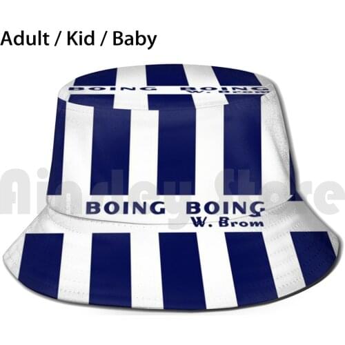 Boing Boing - W.Brom Bucket Hat Adult kid baby Beach Sun Hats West Brom Baggies Wba Football Albion West Bromwich Albion