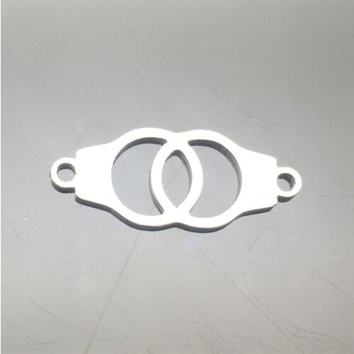 10pcs/lot Stainless Steel Charm Pendant handcuffs Fit Bracelet Connector Charm Bracelet Necklace for DIY Handmade Jewelry Making