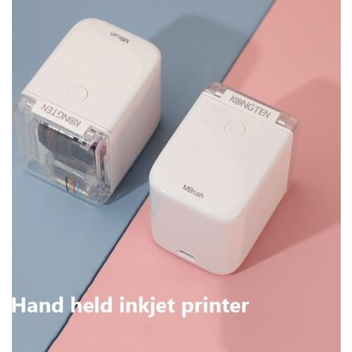 Mini Portable Color Printer Customized Text Smartphone Wireless Printing Inkjet Printer 1200dpi with Ink Cartridge