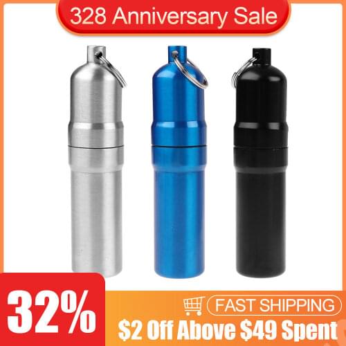 Portable Stainless Steel Sealed Cigarette Case 5 Cigarettes with Keychain Holder Box Waterproof Cigarettes Storage Box