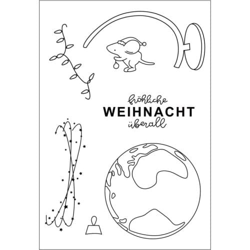 German word Transparent Clear stamp and cutting dies DIY Silicone Seals Scrapbooking /Card Making/Photo Album Decoration