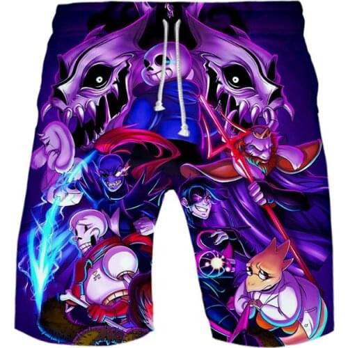 New Undertale 3D Beach Shorts Men Kids Trunks Summer Hot Sale New Quick Dry Beach Swiming Shorts Men Harajuku Cool Short Pants