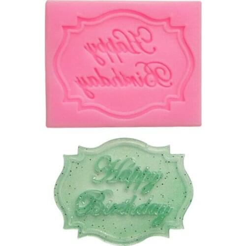 Happy Birthday Letter form silicone mold chocolate fondant cake decoration Tools cupcake mould